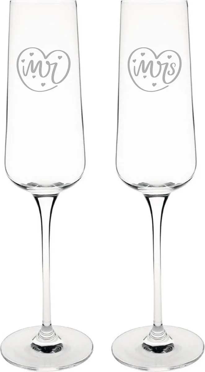 Olympia Gegraveerde Champagneglazen Set