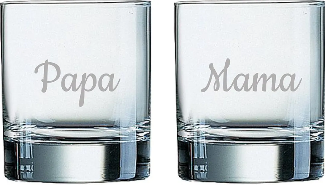 Arcoroc Gegraveerd Whiskeyglas Mama & Papa 20cl