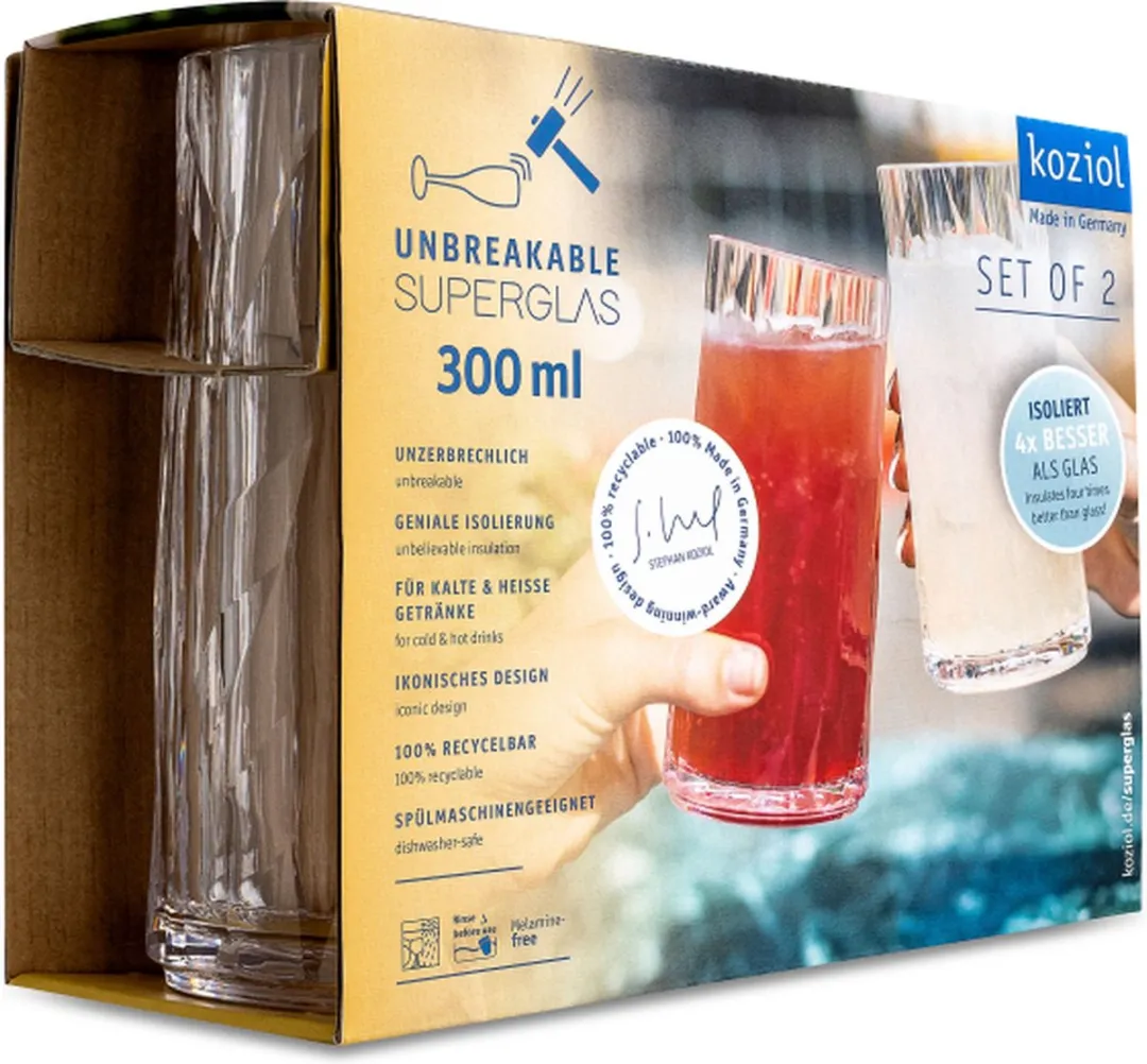 Koziol Longdrinkglas Organic 0.3L - Set van 2 - afbeelding 6 van 6
