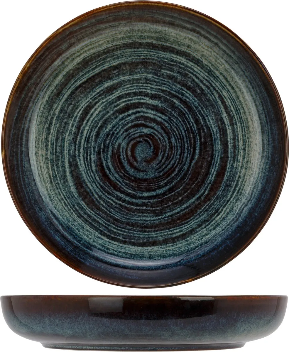 Cosy&Trendy Diep Bord Atlantis Circle 24cm - Blauw