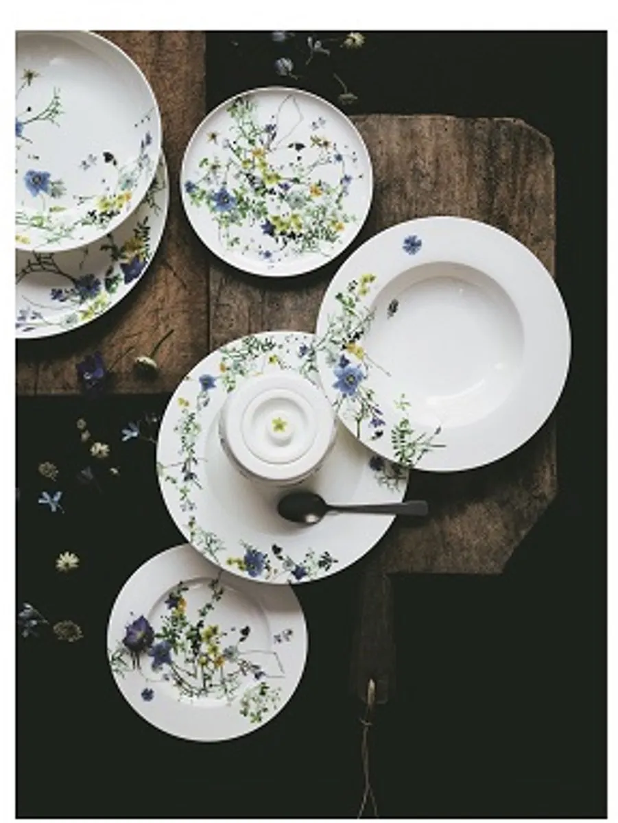 ROSENTHAL - Brillance Fleurs des Alpes - Ontbijtbord 21cm coupe