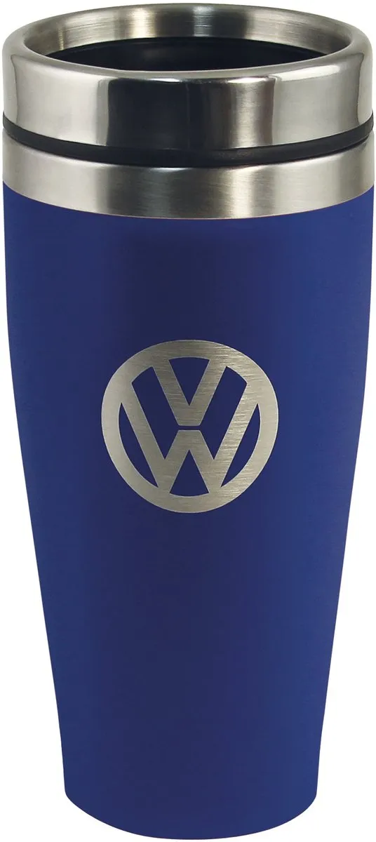 Volkswagen RVS Drinkbeker 400ml - Blauw