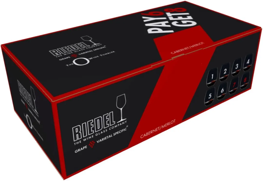 Riedel O Cabernet Wijnglazen - 8 Stuks - afbeelding 6 van 6