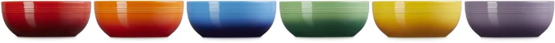 Le Creuset Vancouver Ontbijtkommen 16cm - Regenboogset 6 Stuks