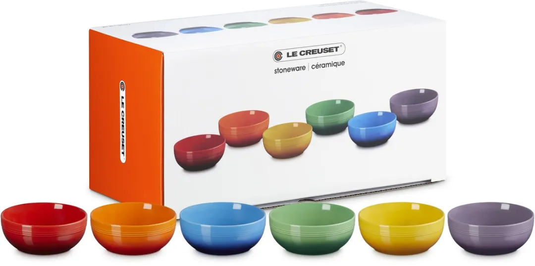 Le Creuset Vancouver Ontbijtkommen 16cm - Regenboogset 6 Stuks