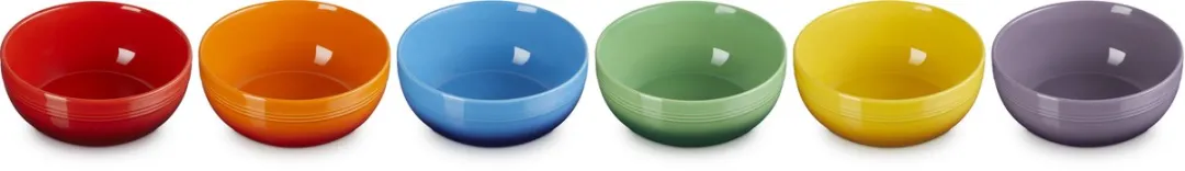 Le Creuset Vancouver Ontbijtkommen 16cm - Regenboogset 6 Stuks