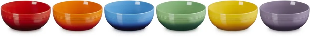 Le Creuset Vancouver Ontbijtkommen 16cm - Regenboogset 6 Stuks