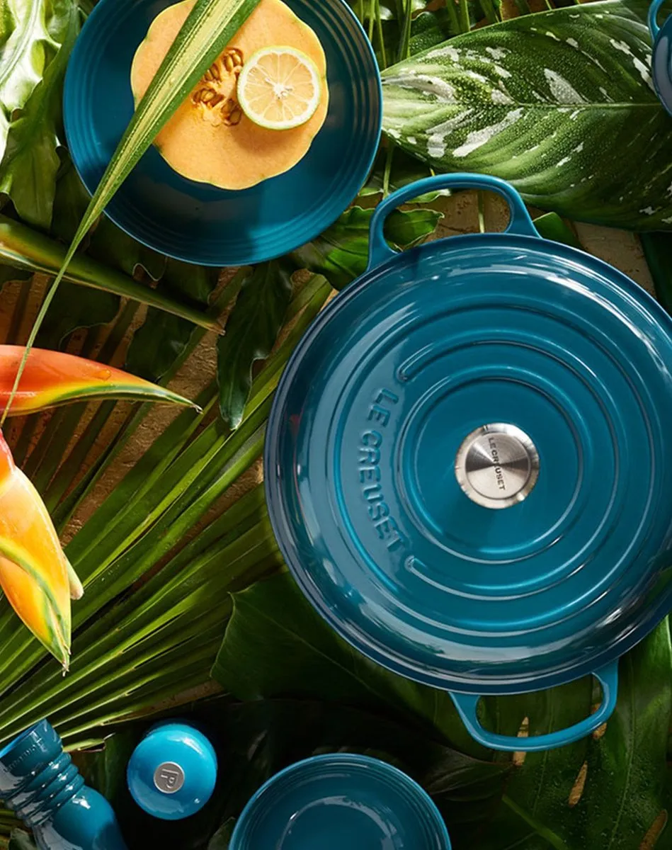 Le Creuset Braad-/Stoofpan Deep Teal Ø24cm - afbeelding 6 van 6