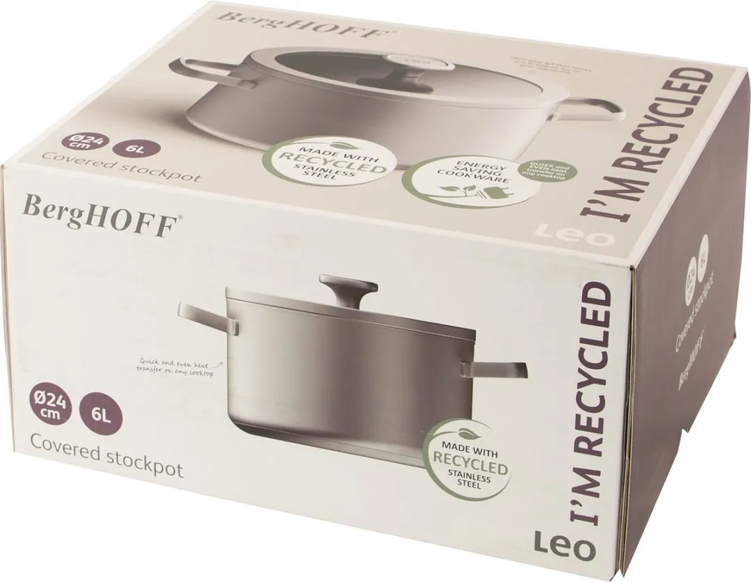 BergHOFF LEO Kookpot 6L - Ø24cm - Grafiet