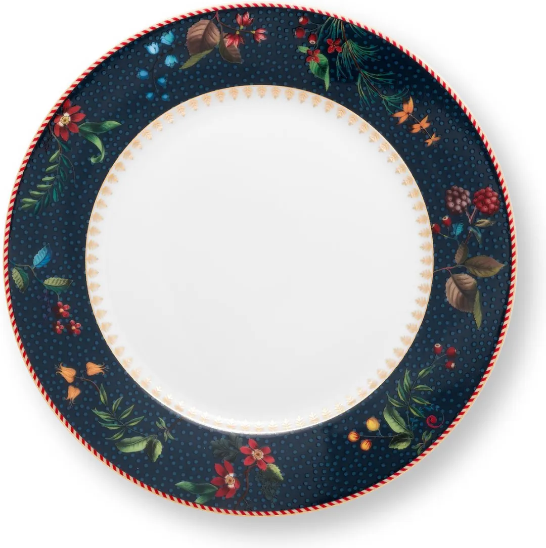 Pip Studio Berry Blues Ontbijtbord 21cm - Donkerblauw