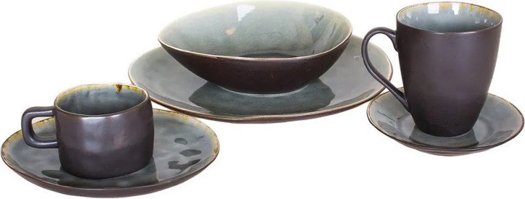Cosy&Trendy Laguna Ontbijtbord 20x16cm - Steengoed - Blauwgrijs