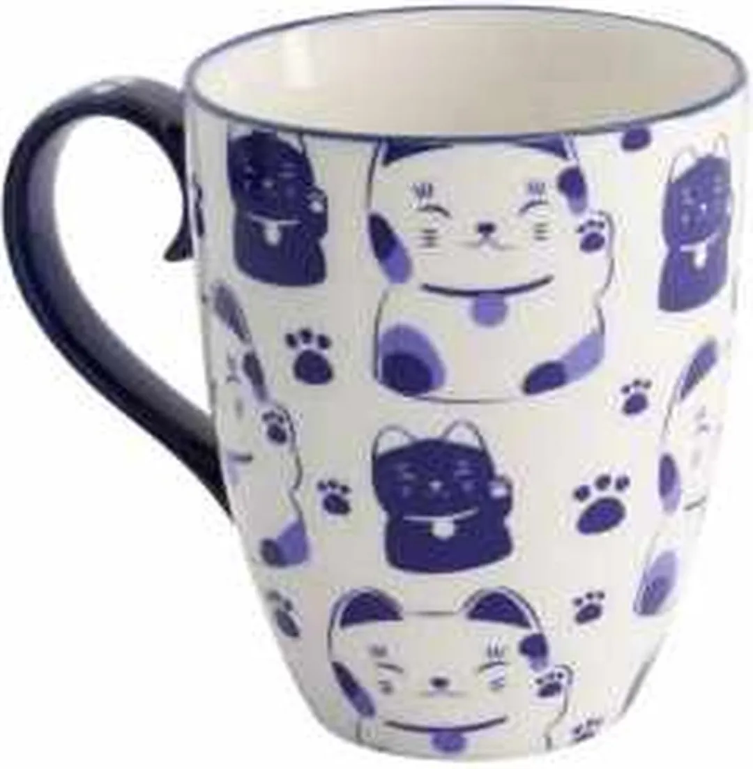 Tokyo Design Studio Maneko Mok 21528 - 380ml - Wit/Blauw