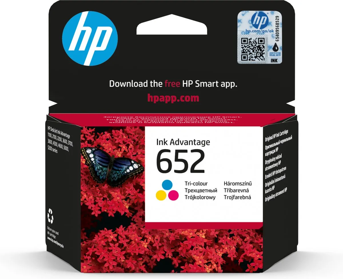 HP 652 Inktcartridge F6V24AE Kleur