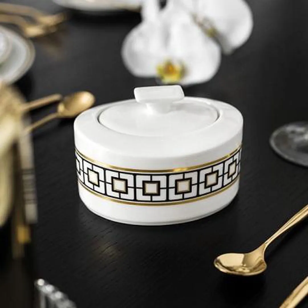 Villeroy & Boch Suikerpot 1046520960 - 330ml - Zwart/Goud/Wit