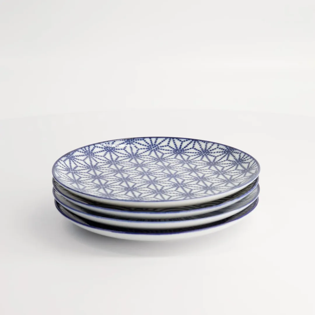 Tokyo Design Studio Nippon Blue Set 4 Borden Ø 20,6cm - Porselein