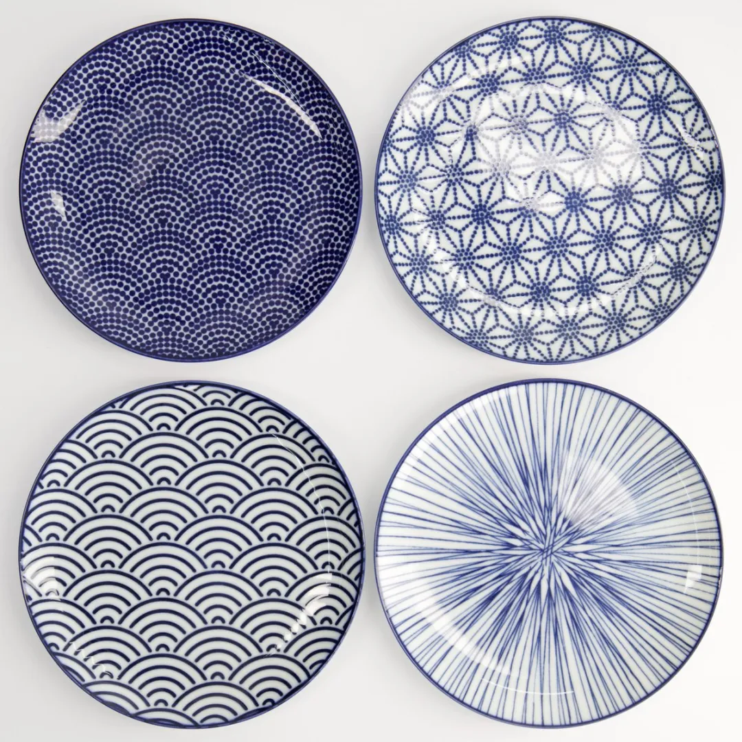Tokyo Design Studio Nippon Blue Set 4 Borden Ø 20,6cm
