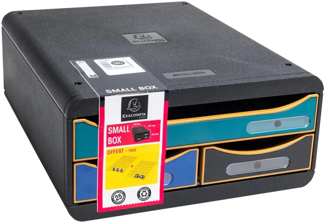 Exacompta Ladenbox Small 311505D - 3 Lades - Geassorteerd