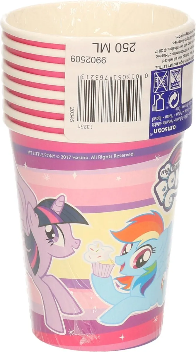 My Little Pony Drinkbekers 250ml - 8 Stuks - Unicorn