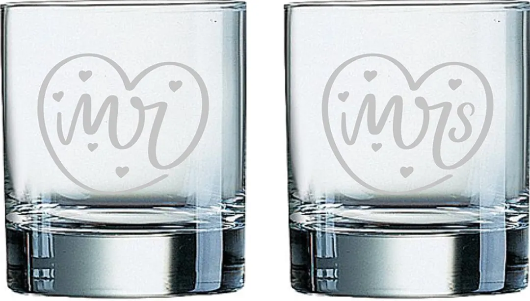 Arcoroc Gegraveerde Whiskeyglazen Set 20cl