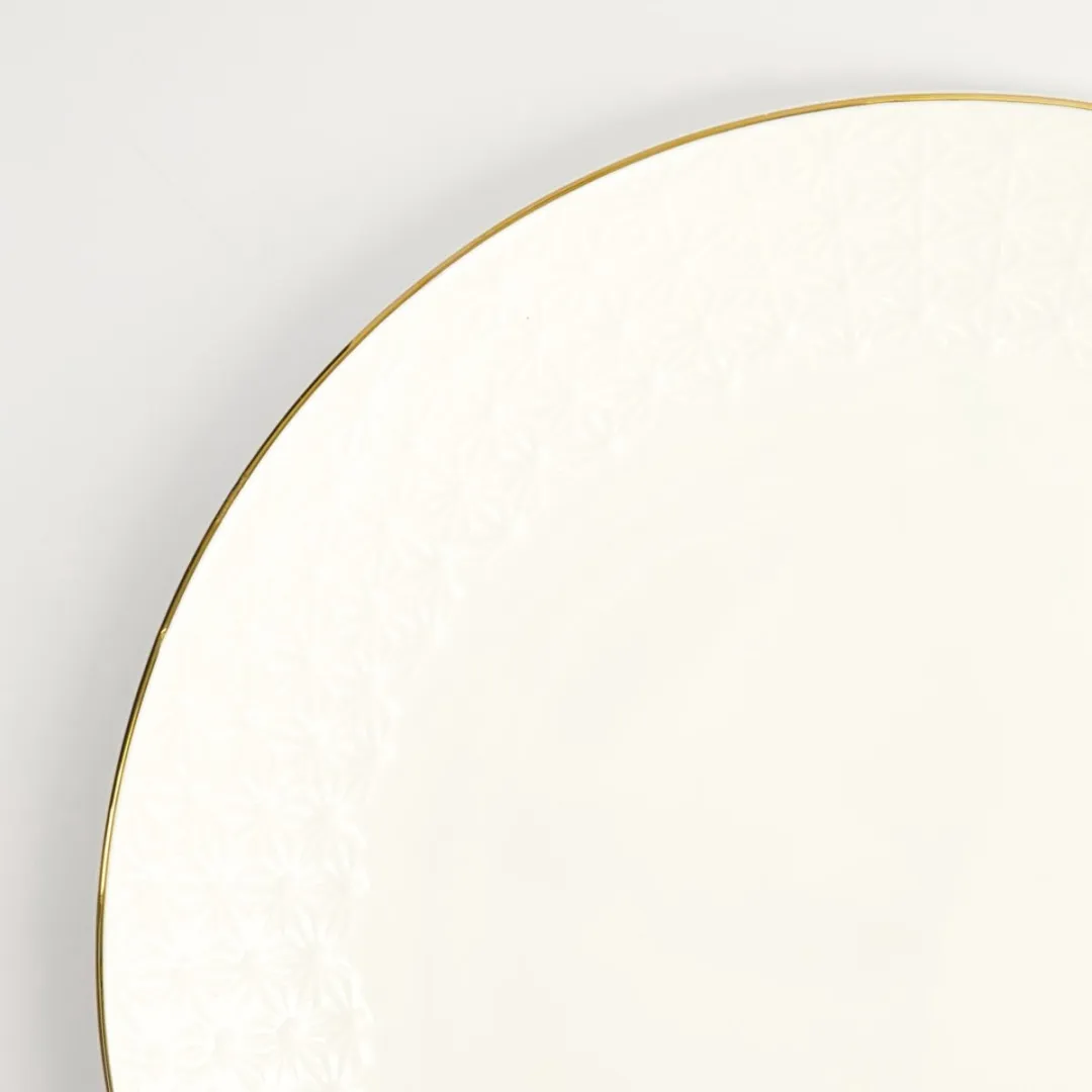 Tokyo Design Studio Nippon White Gold Rim Plate 30cm - Sterrenpatroon