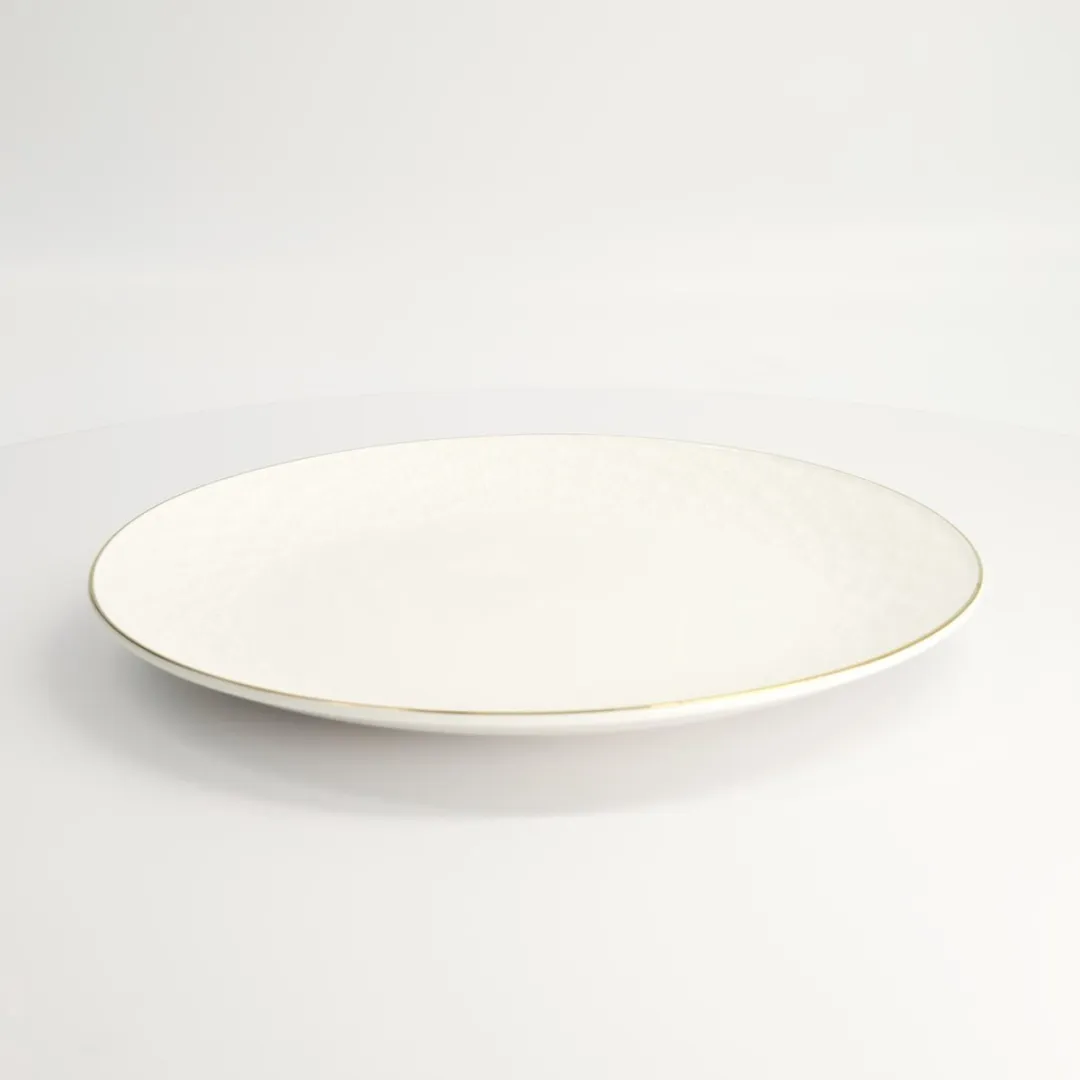 Tokyo Design Studio Nippon White Gold Rim Plate 30cm - Sterrenpatroon