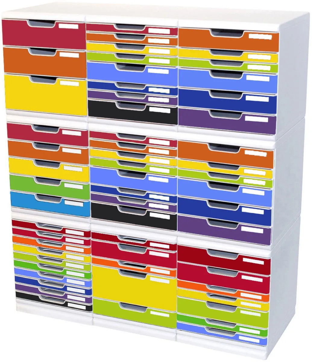 Exacompta MODULO A4 Ladenbox 5 Gesloten Lades - Harlekijn