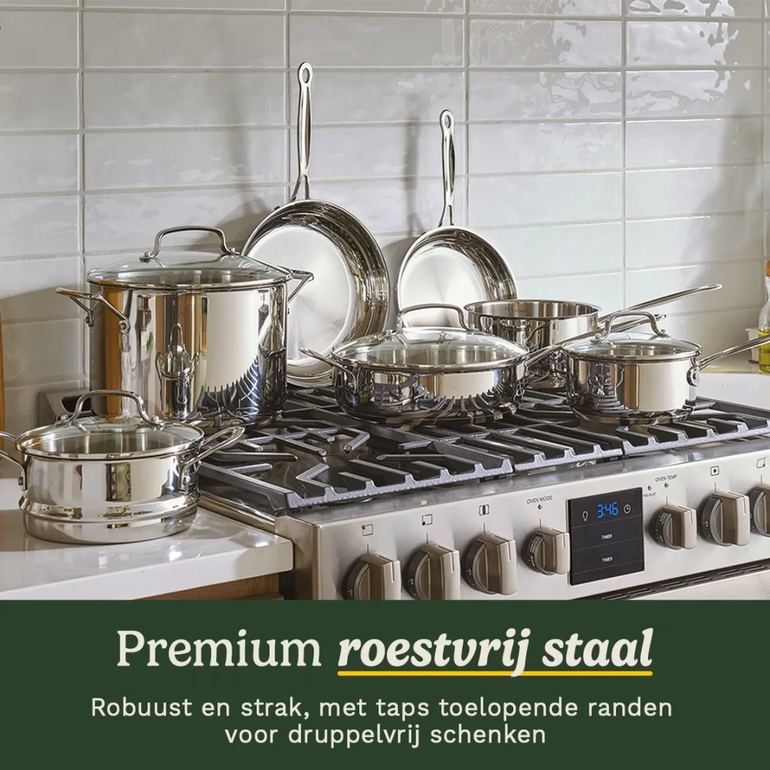 Cuisinart Chef’s Classic 7711G Pannenset 11-delig - RVS - Inductiegeschikt
