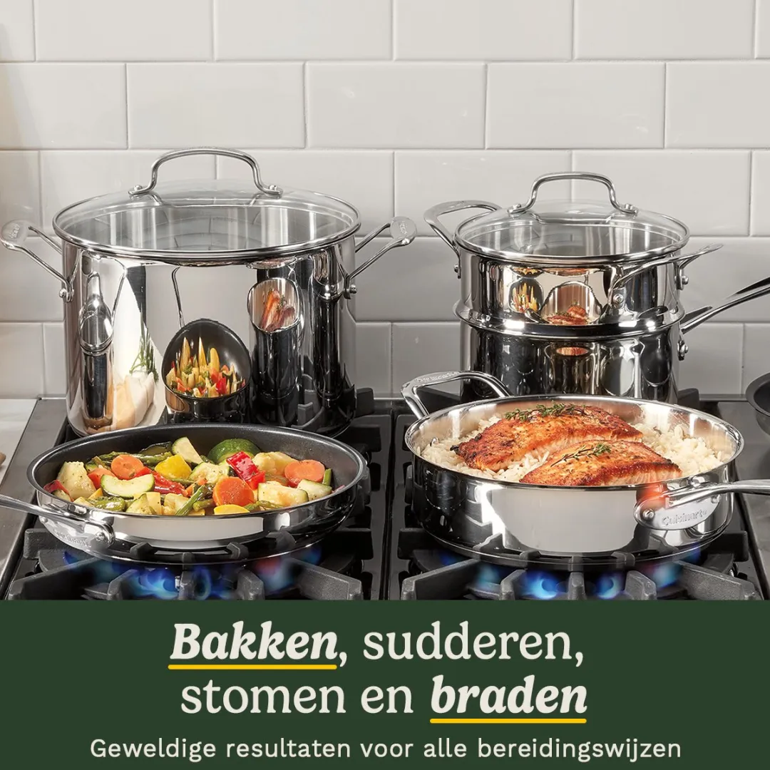 Cuisinart Chef’s Classic 7711G Pannenset 11-delig - RVS - Inductiegeschikt