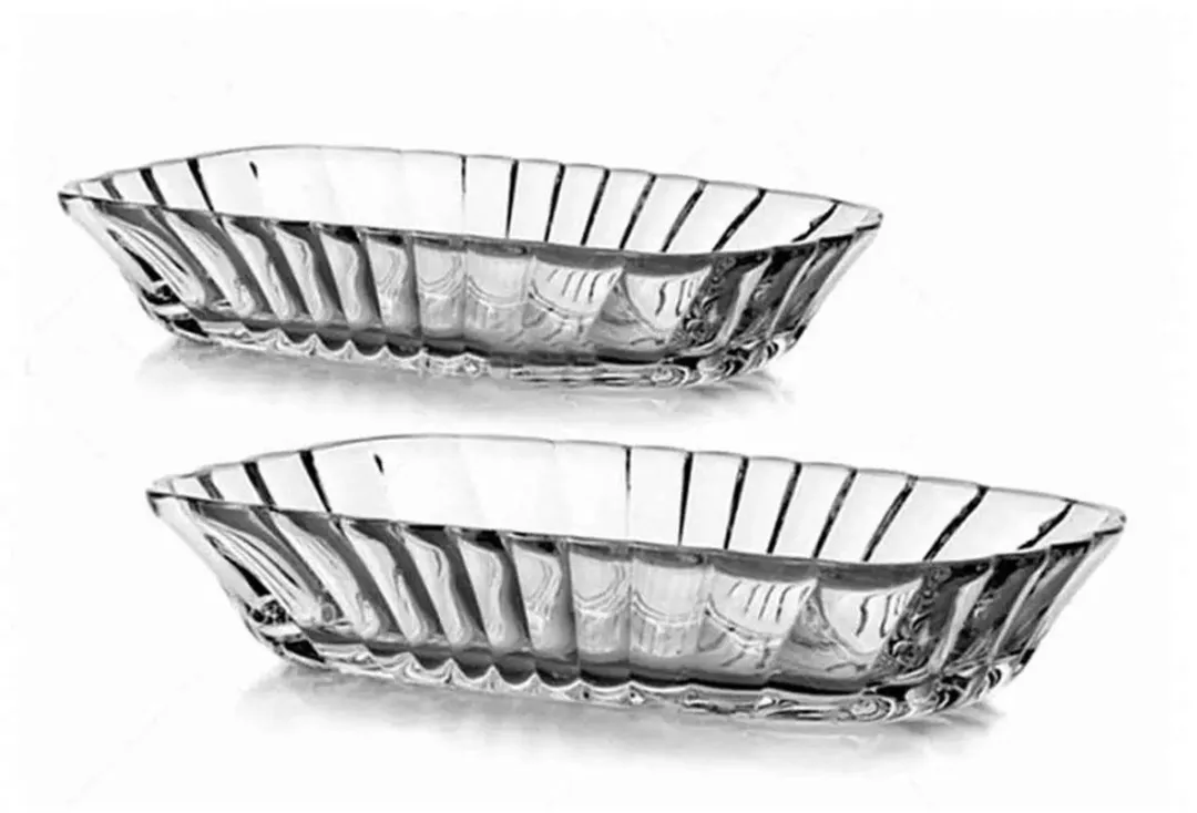 Pasabahce Mezze Schaaltjes Set - 2 Stuks - 17,9x11,4cm - Transparant