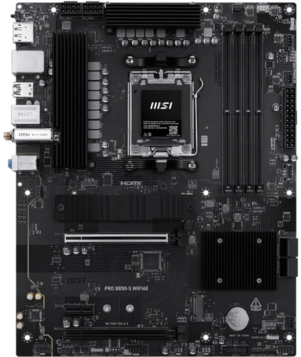 MSI PRO B850-S WIFI6E Moederbord - AM5 - ATX