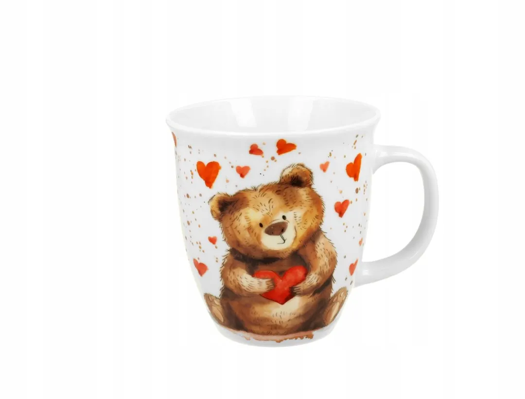 Cosy&Trendy Mok 650ml 'Beer met Hart' - Porselein Wit - afbeelding 4 van 5