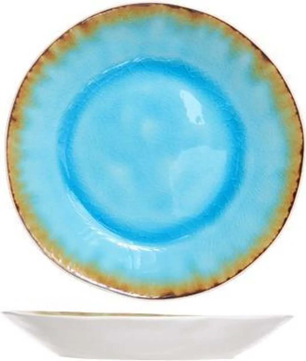 Cosy&Trendy Laguna Azzurro Rond Bord 15cm - Blauw
