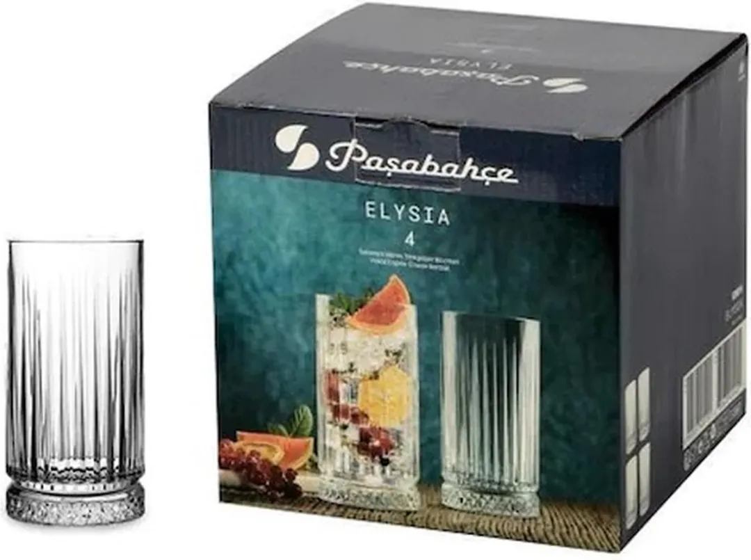 Pasabahce Elysia Longdrinkglazen Set - 4 Stuks 445ml Transparant