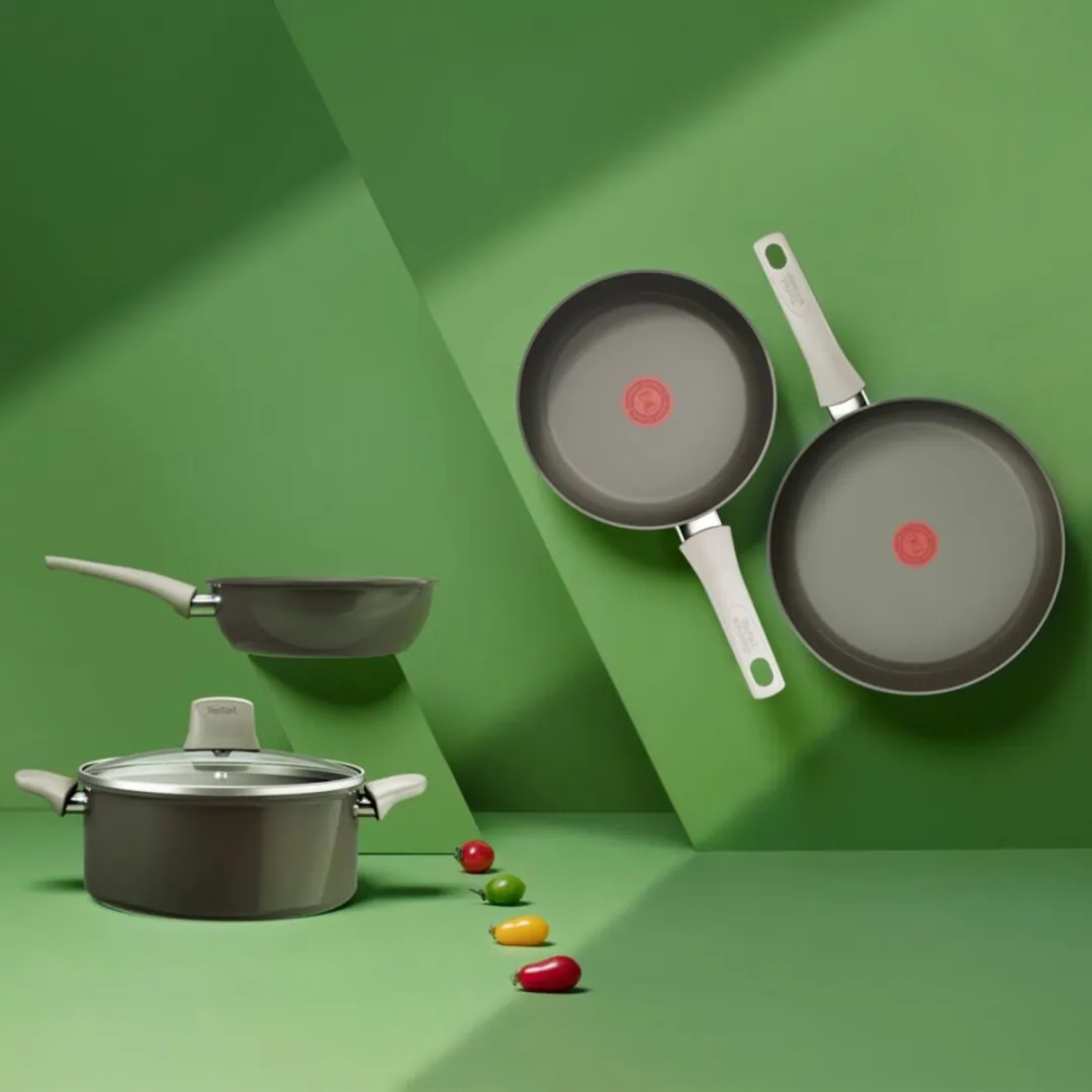 Tefal Renew ON C4279032 Koekenpannenset - 2 Stuks Ø24/28cm - Grijs