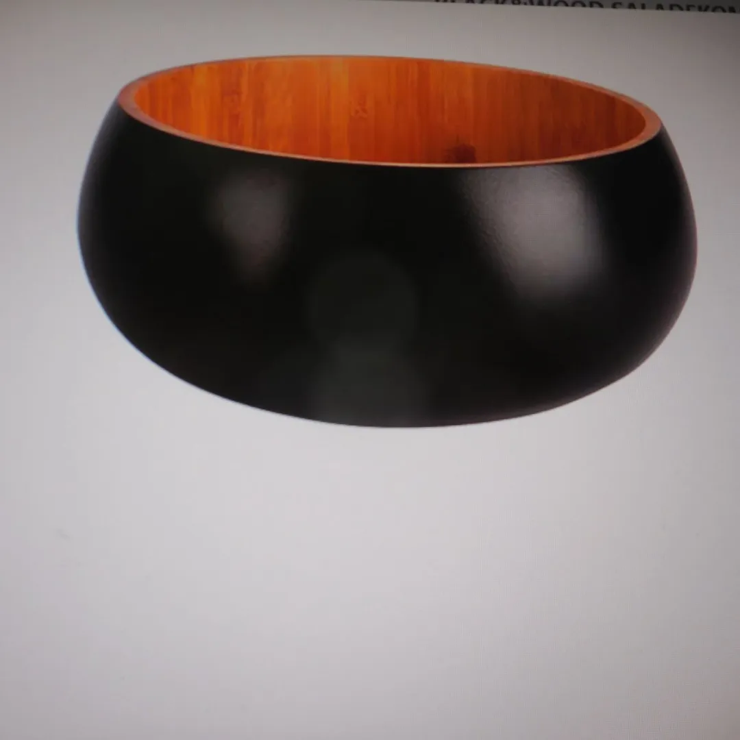 Cosy&Trendy Black&Wood Saladekomen Bamboe D20XH8CM
