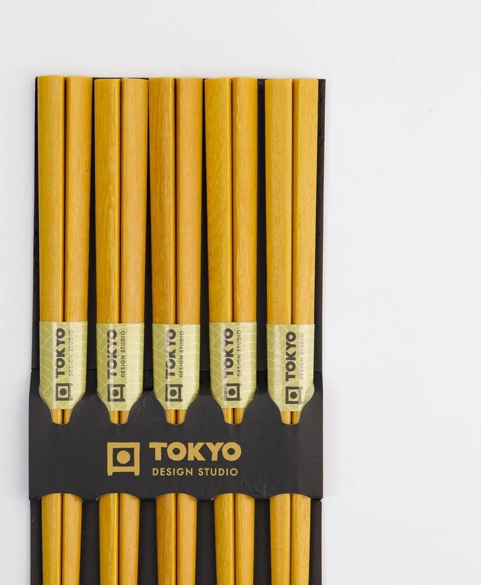 Tokyo Design Studio Chopstick Set 17935 - Licht Hout - 5 Stuks