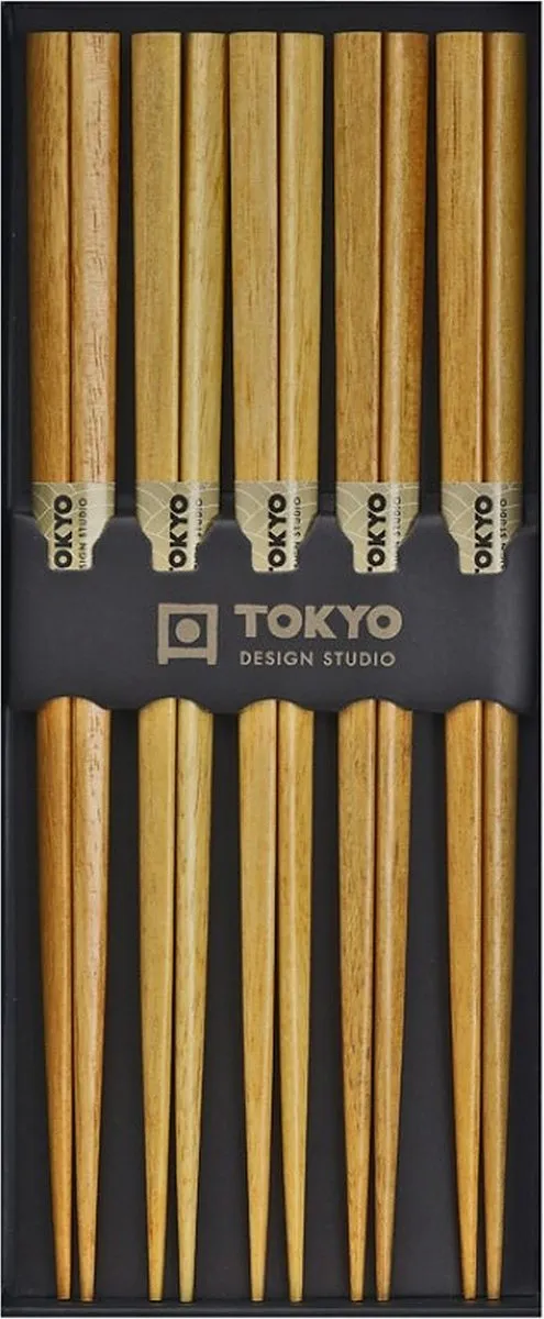 Tokyo Design Studio Chopstick Set 17935 - Licht Hout - 5 Stuks