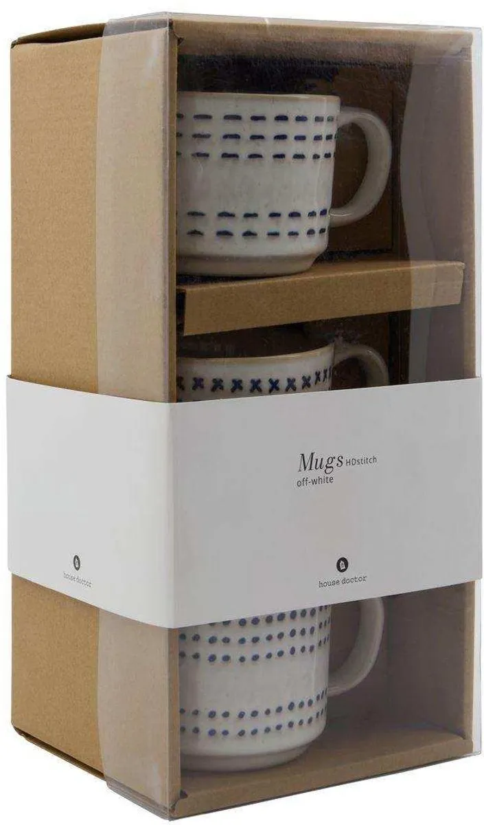 House Doctor Mokken Set - 3 Stuks 8cm Wit