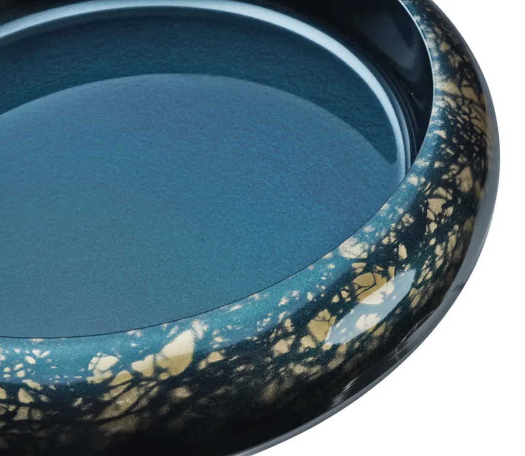 Tokyo Design Studio Sushi Oke Serveerschaal - Blauw/Goud 34cm