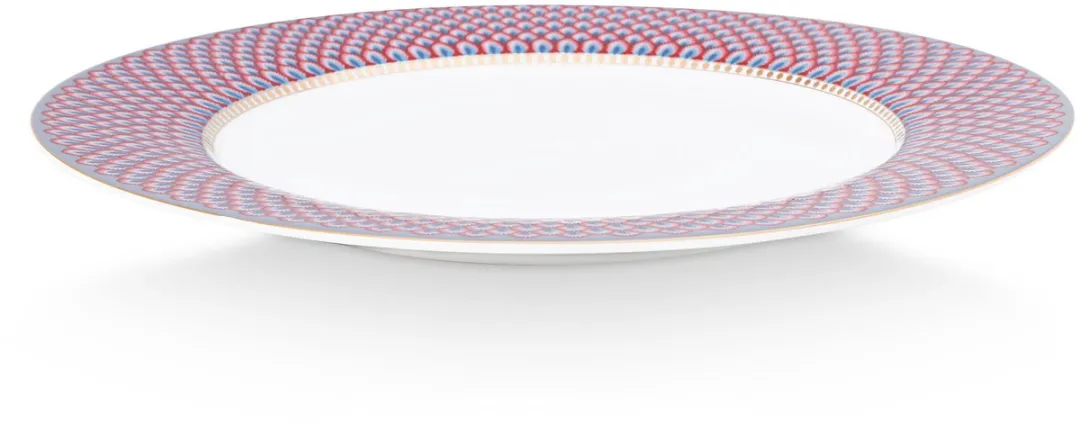 Pip Studio Plate Flower Festival Scallop - 26.5cm - Veelkleurig