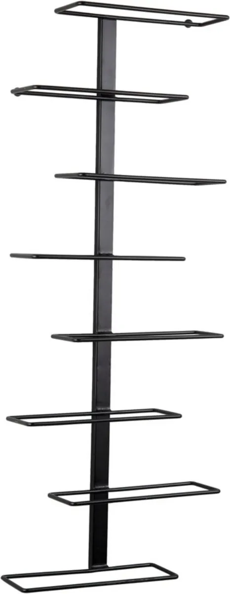 Present Time Float Wijnrek 8 Flessen - 32.5x9.5x80.5cm - Zwart