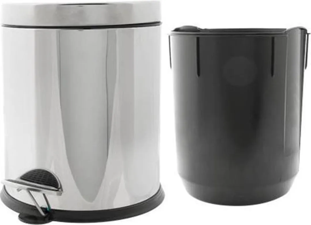 Cosy&Trendy Pedaalemmer 5L - Zilver - afbeelding 6 van 6
