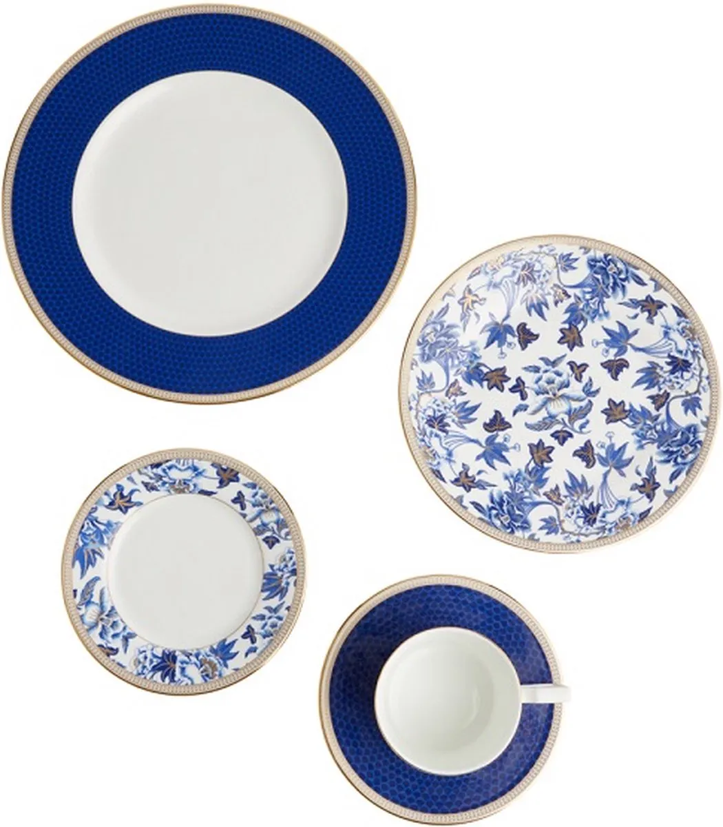 Wedgwood Kom Hibiscus - Blauw