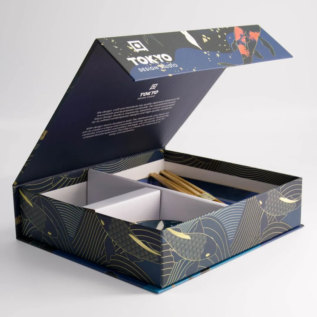 Tokyo Design Studio Kawaii Koi Sushi Plate Giftset 21675 - 8-delig - Blauw - afbeelding 6 van 6