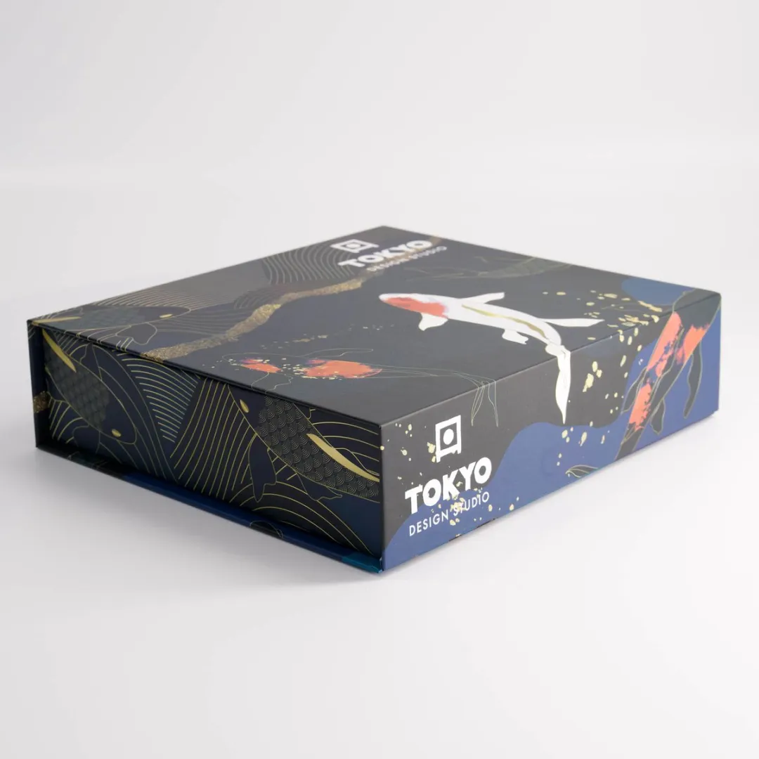 Tokyo Design Studio Kawaii Koi Sushi Plate Giftset 21675 - 8-delig - Blauw