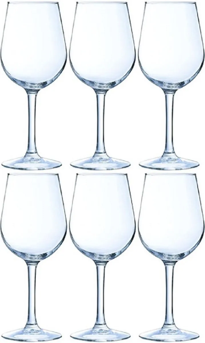 Arcoroc Luxe Wijnglazen Wit 270ml - 6 Stuks - Transparant