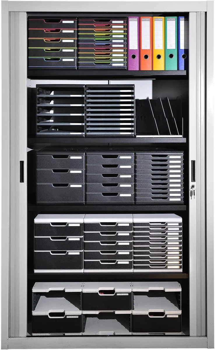 Exacompta Ladenbox MODULO A4 10 Gesloten Laden - Zwart - afbeelding 6 van 6