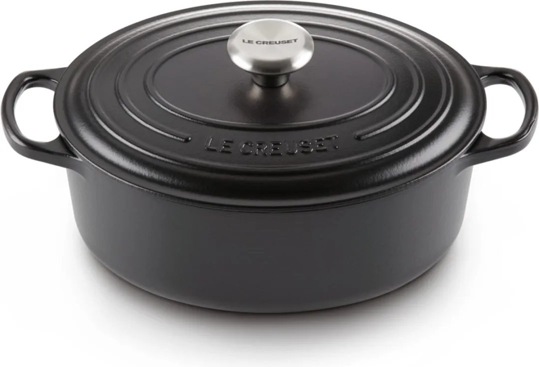Le Creuset Braadpan Signature Ovaal Mat Zwart Ø29cm