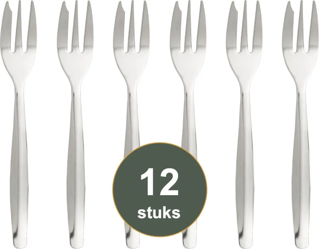 Olympia Kelso Gebaksvorken Set 12-delig - RVS