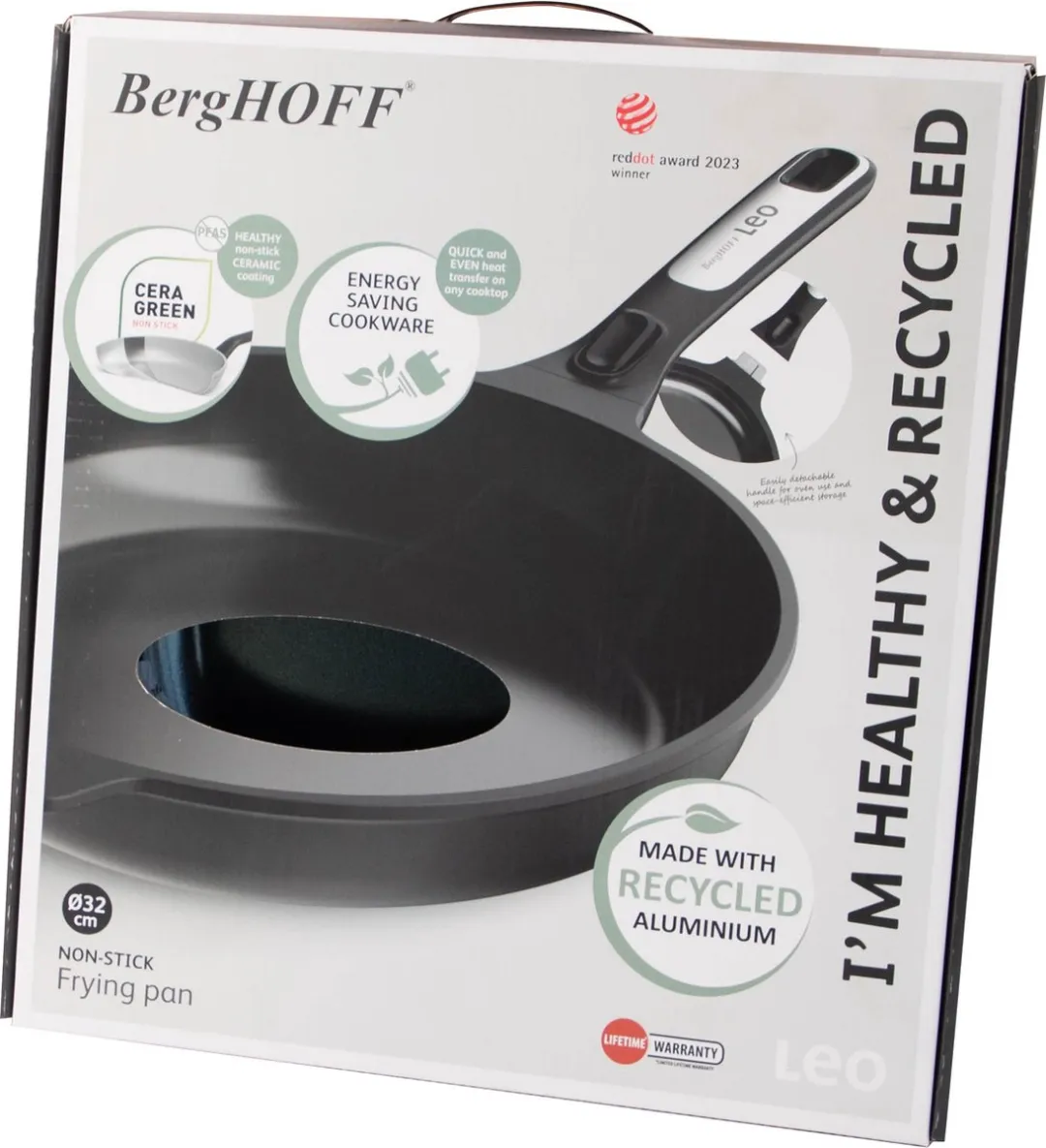 BergHOFF LEO Braadpan 32cm - Zwart - PFAS-vrij